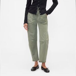 GAP High Rise Barrel Khakis